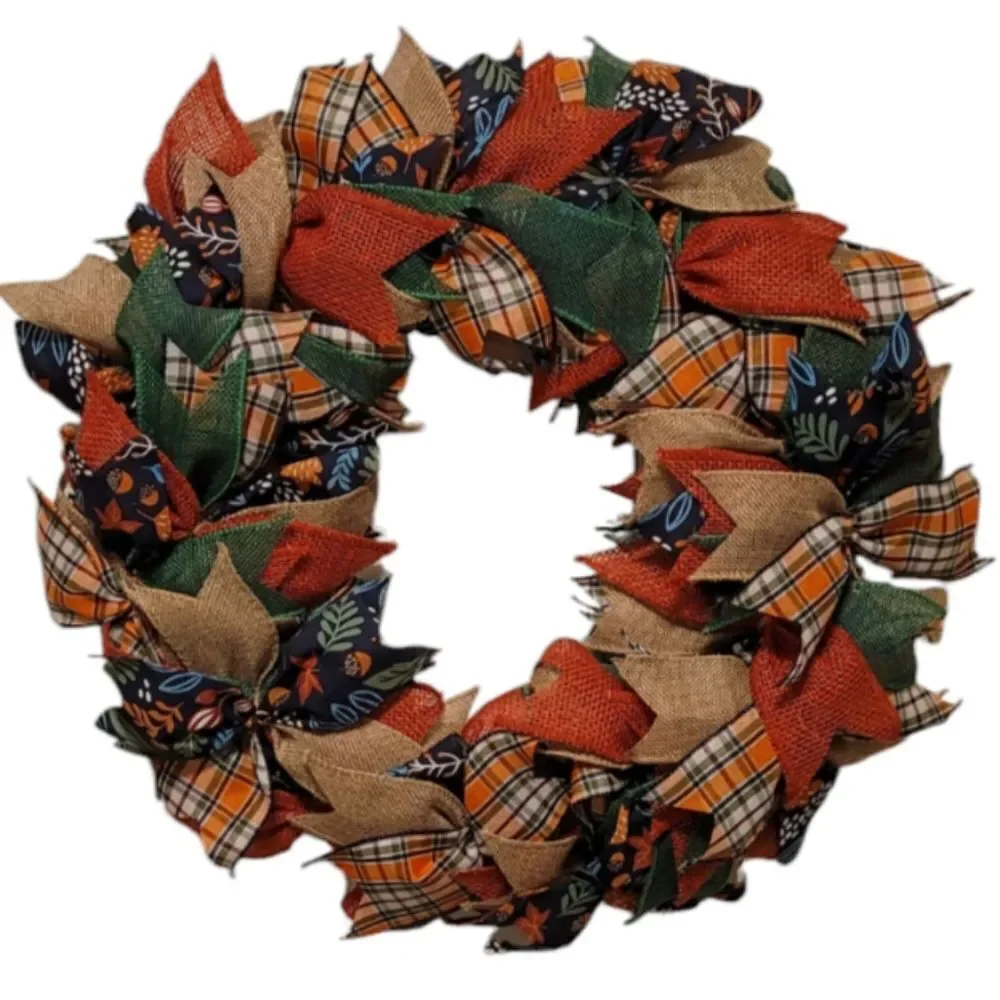 Fall ribbon wreath
